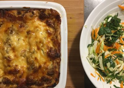 Lasagne “made with love”