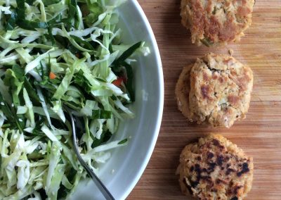 Tuna & white bean patties