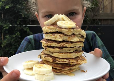 Coconut banana pancakes