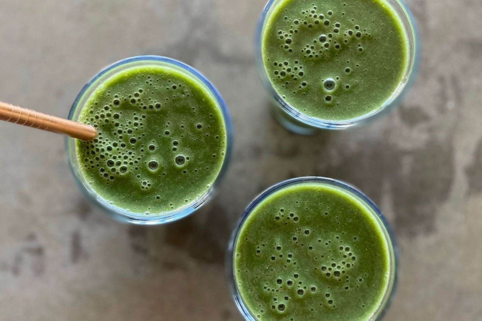 three green smoothies