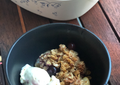Pear & Blueberry Crumble