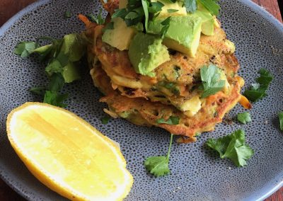 Sweet potato and zucchini fritter