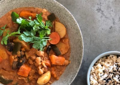 Slow cooked vegetarian curry