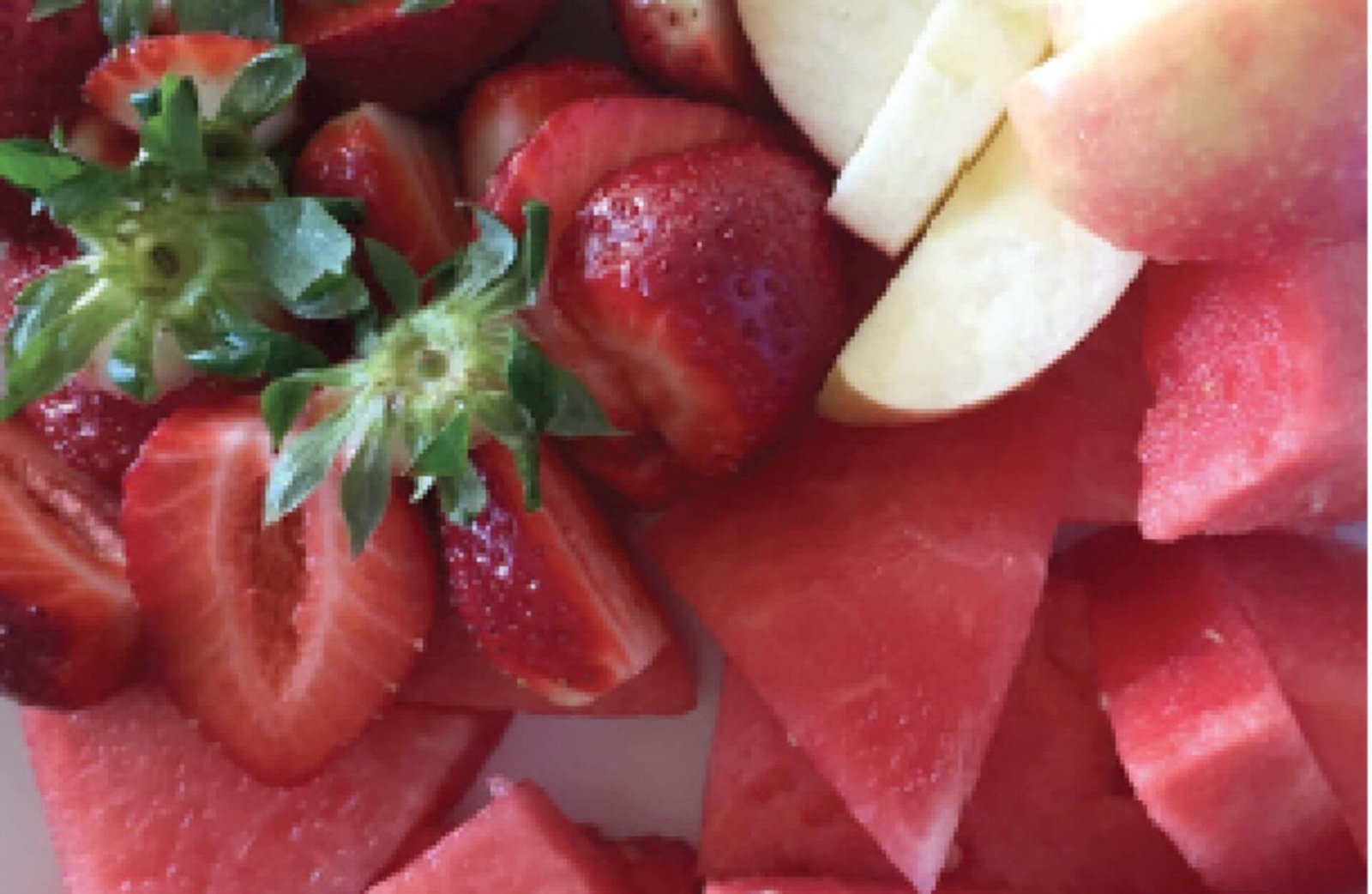 summer fruits watermelon and strawberries