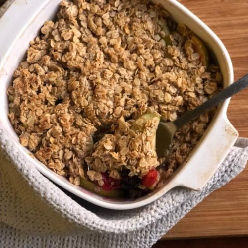 apple blueberry crumble