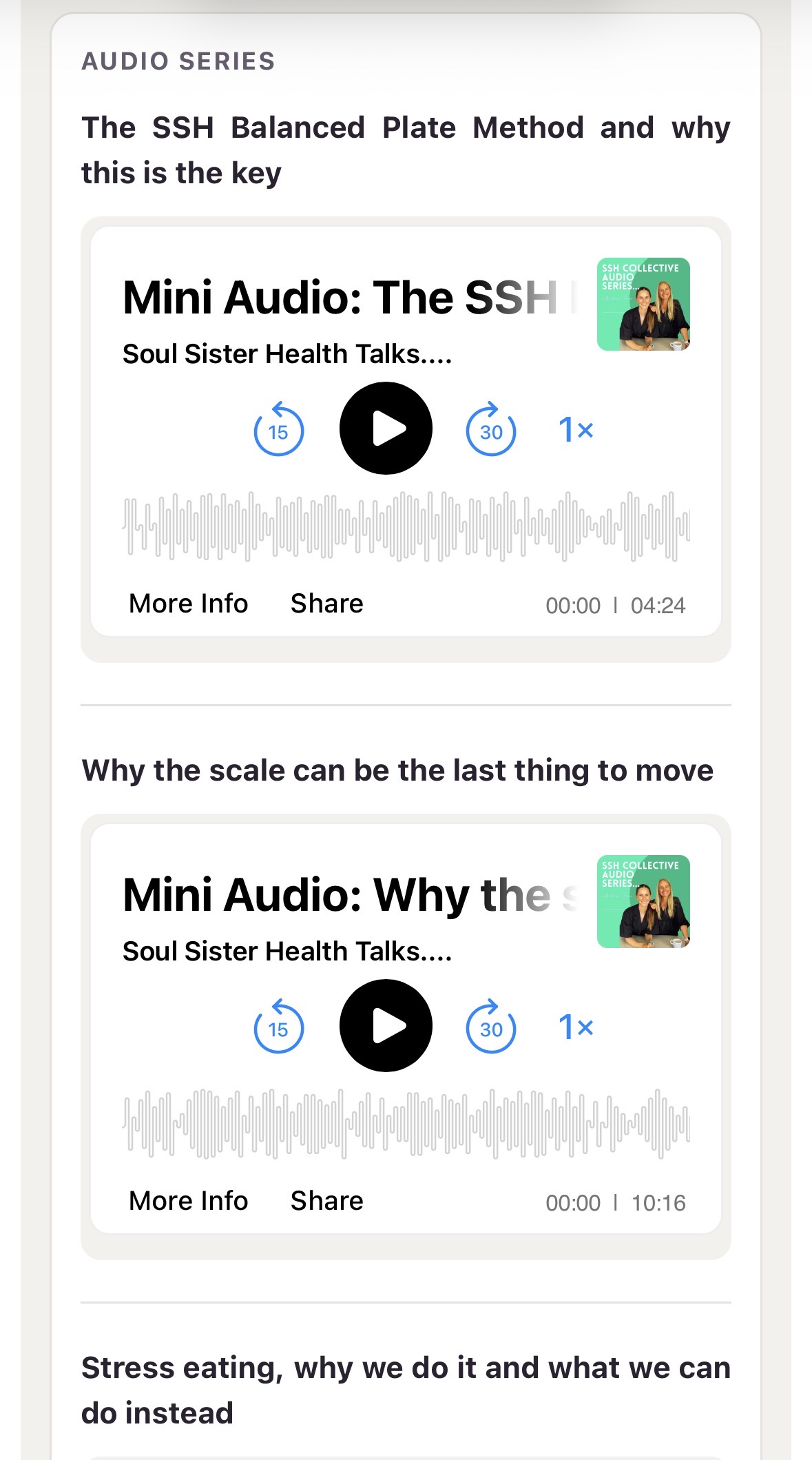 Education tab inside the SSH Collective Hub